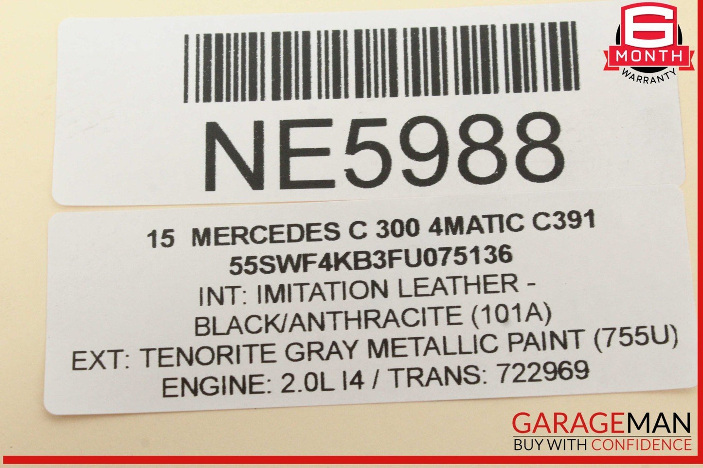 15-20 Mercedes W205 C300 4MATIC Rear Right or Left Upper Control Arm OEM
