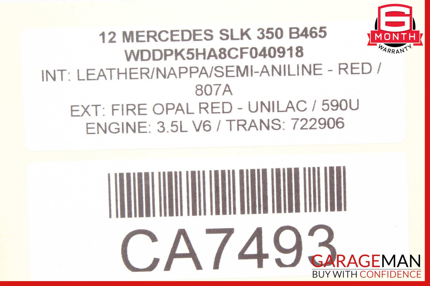 12-18 Mercedes R172 SLK350 Engine Motor Brake Vacuum Pump 2760102604 OEM