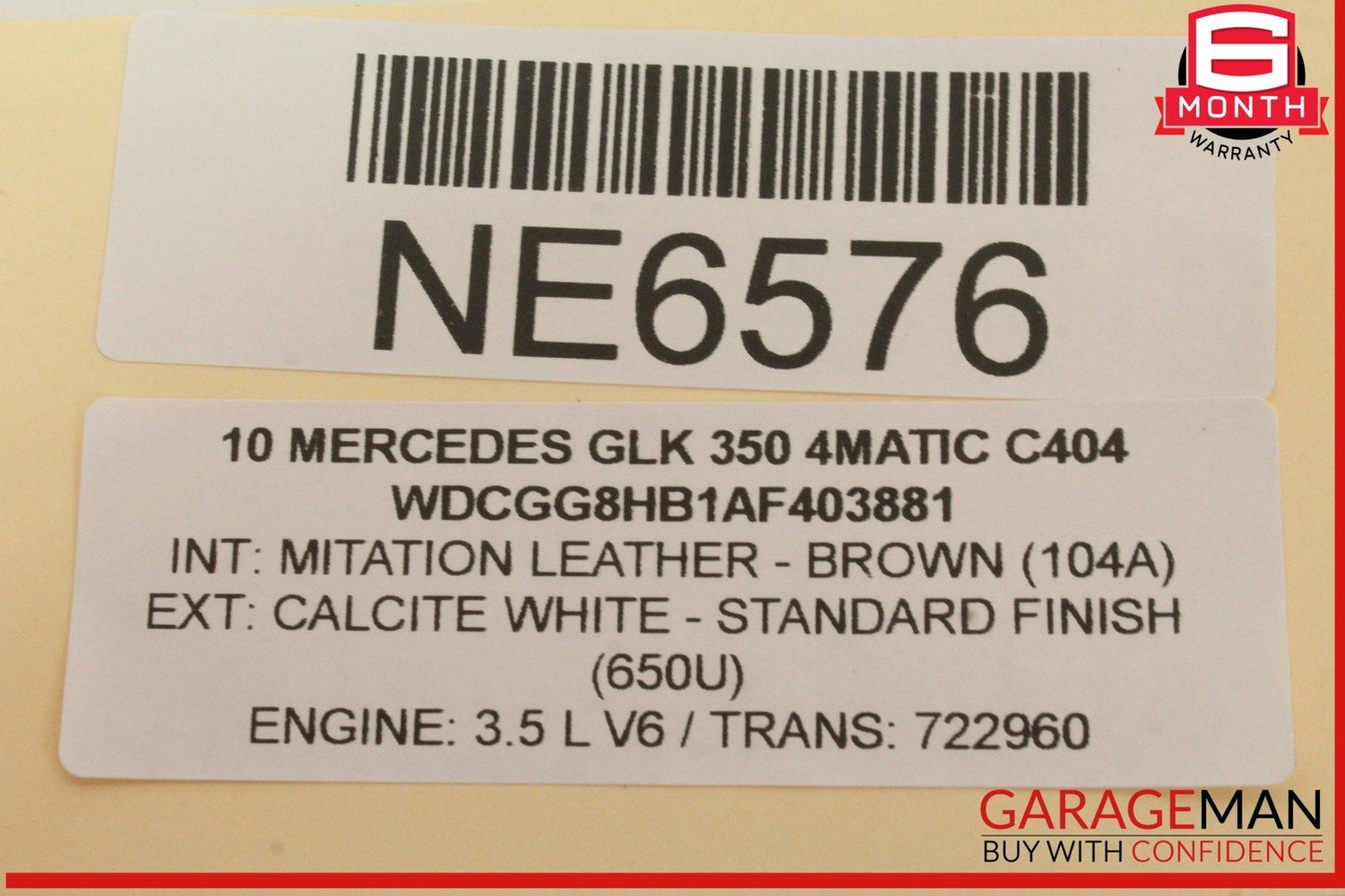 08-14 Mercedes X204 GLK350 4MATIC Rear Left Side Door Lock Latch Actuator OEM