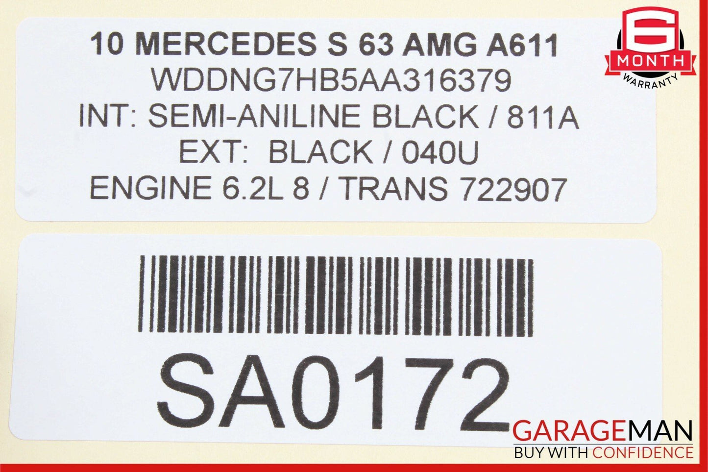 07-13 Mercedes W221 S550 S600 S63 AMG Center Middle Pano Panoramic Roof Glass