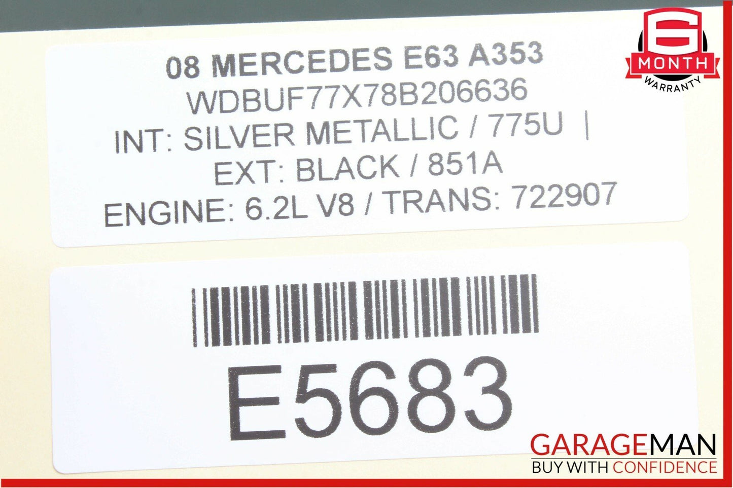 03-09 Mercedes W211 E63 Rear Left Door Trim Bezel Wood OEM