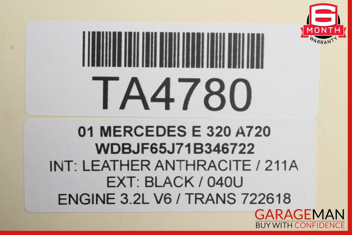 1998-2005 Mercedes W210 E320 CLK320 3.2L V6 M112 Engine Motor Assembly OEM 198K