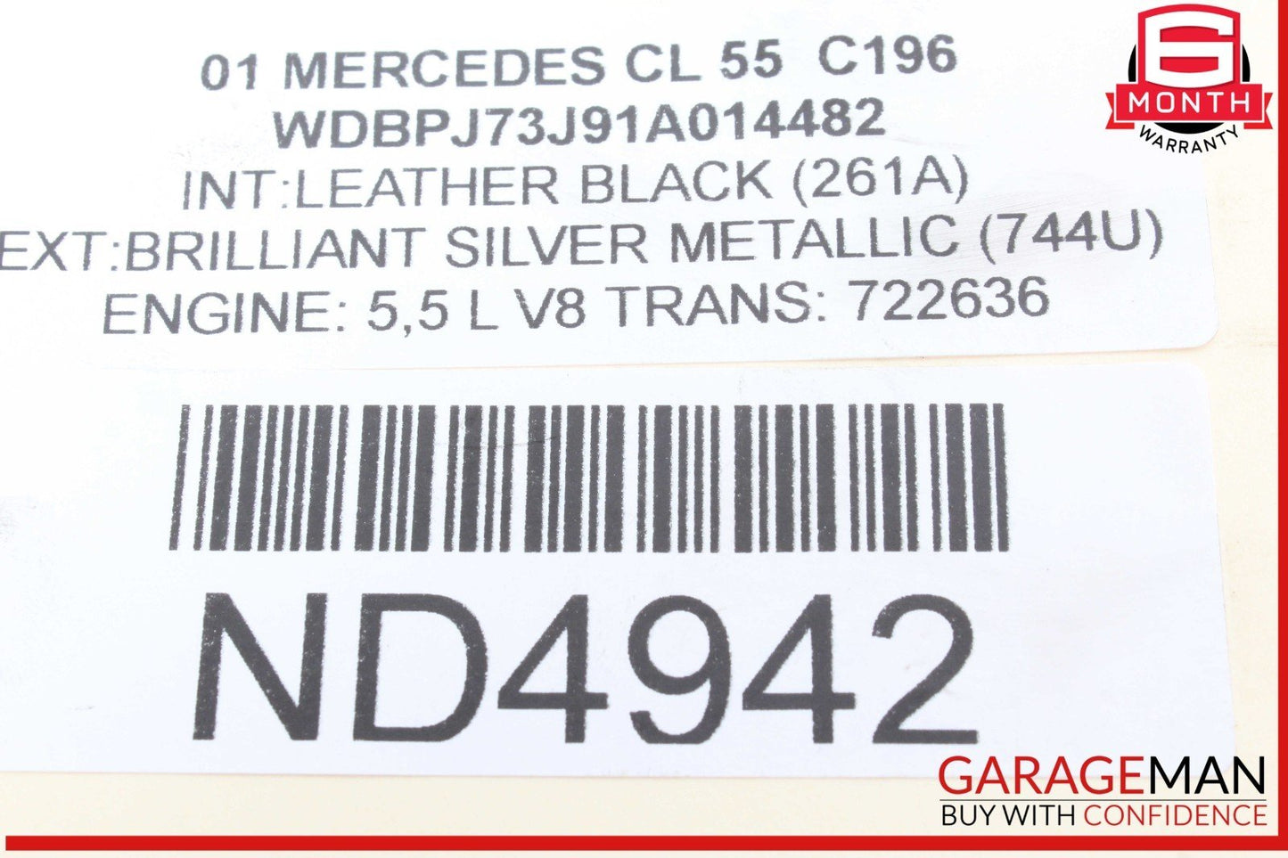 00-06 Mercedes W215 CL55 AMG Rear Right / Left Side Upper Control Arm 2203521105