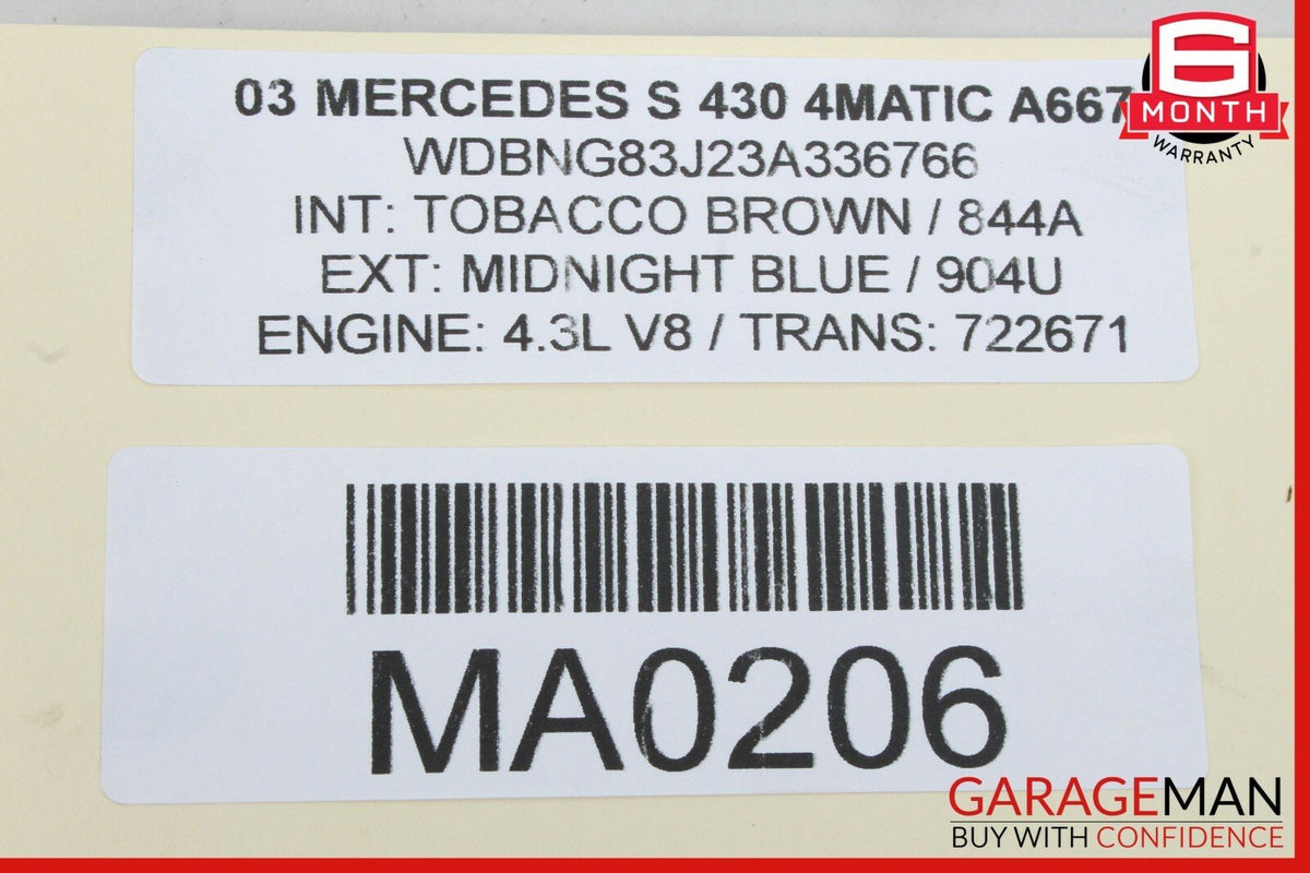 00-06 Mercedes W220 S500 S600 Front Right Seat Adjust Motor 2208205042 OEM