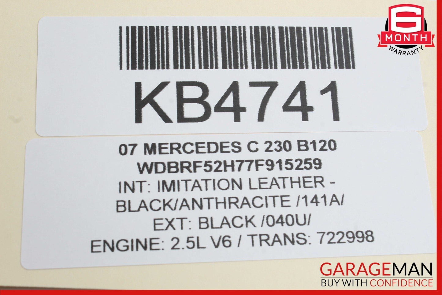 01-07 Mercedes W203 C230 Center Console A/C AC Heater Air Vent Trim Black OEM