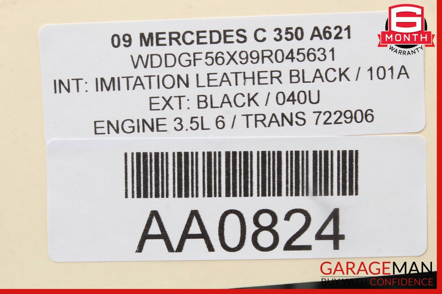 08-14 Mercedes W204 C250 C300 Sedan Rear Left Door Window Regulator Motor Unit