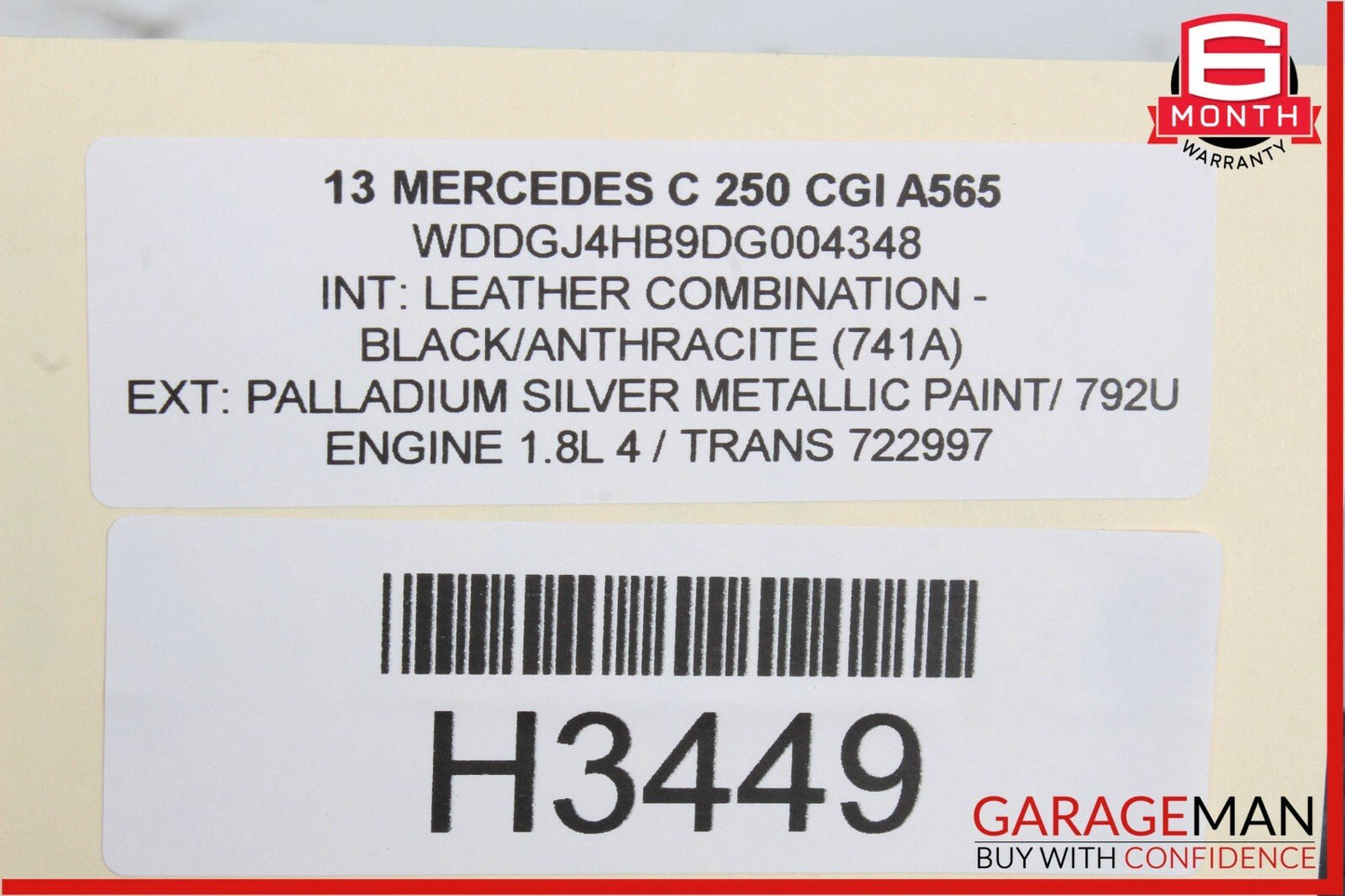 12-15 Mercedes C250 SLK250 7G Tronic Automatic Transmission Assembly OEM 107k