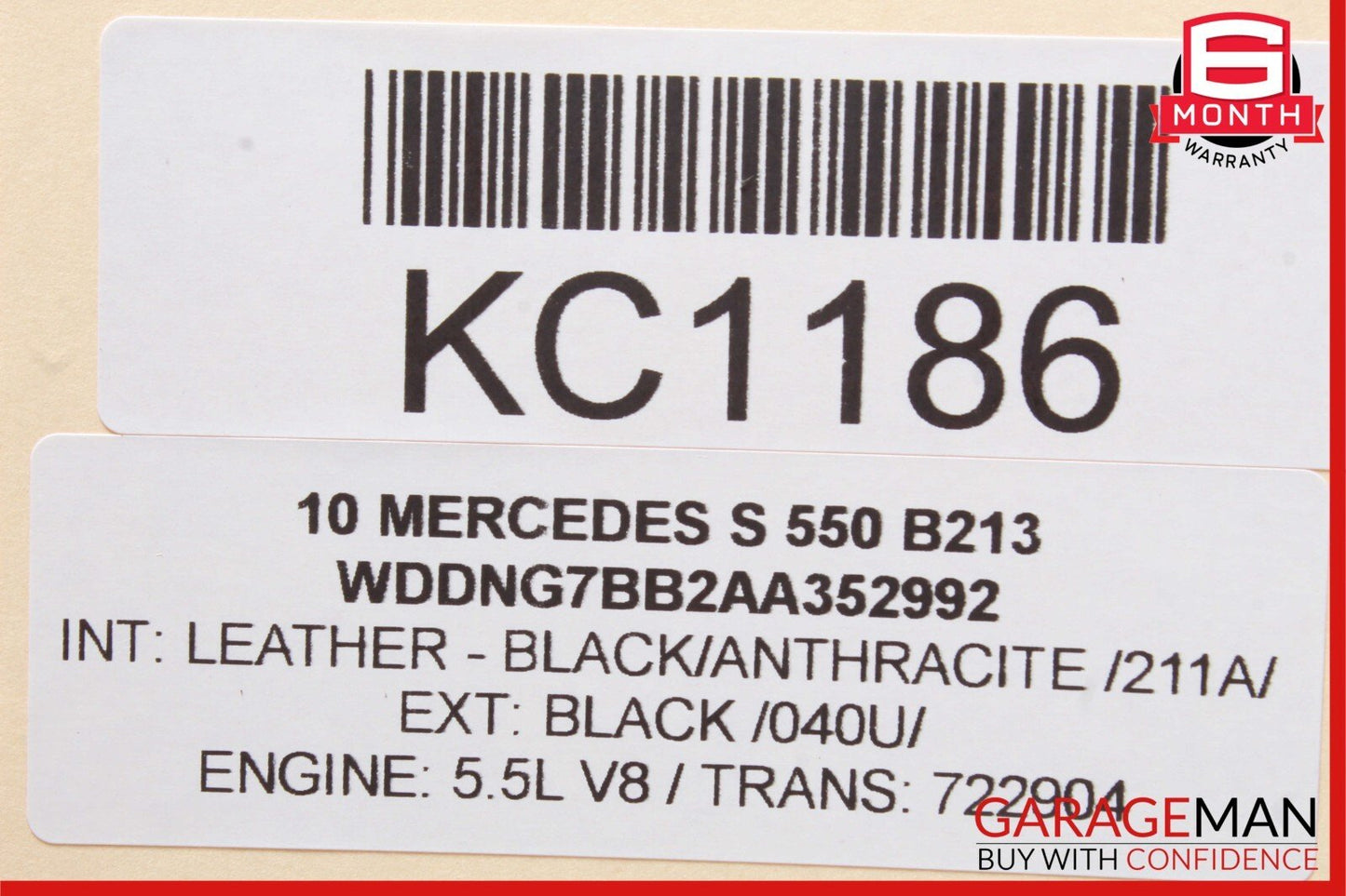 07-14 Mercedes W221 S600 CL550 Front Left Side Dash AC A/C Air Vent Trim Black