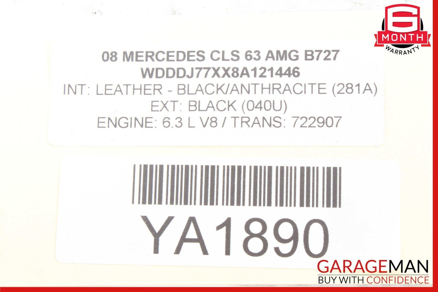 06-11 Mercedes W219 CLS63 AMG CLS500 CLS550 AshTray 2196800510 OEM