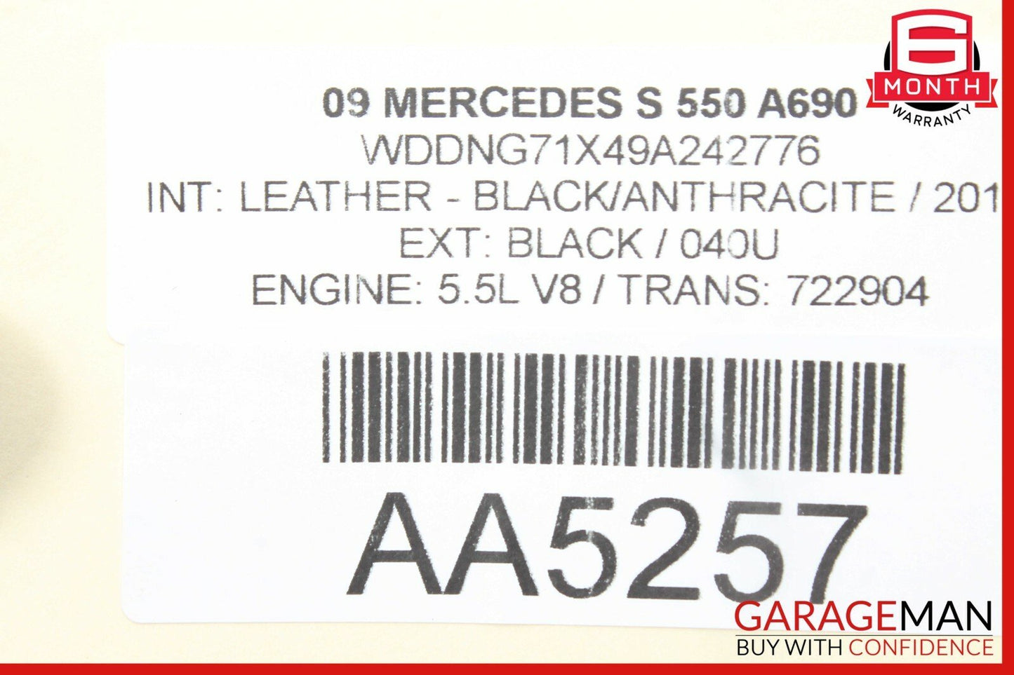 07-09 Mercedes W221 S550 Center Console Phone Control Switch Controller Black