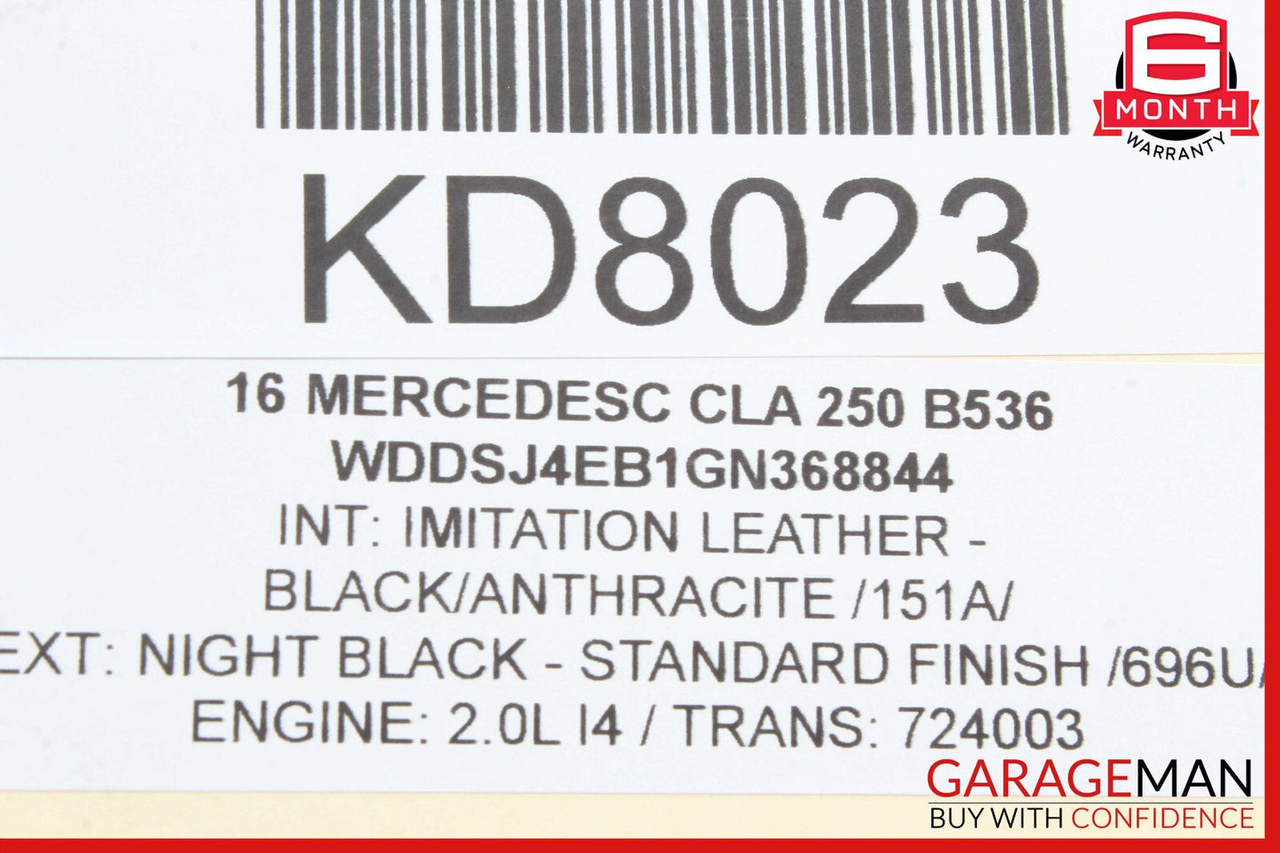 10-20 Mercedes-Benz CLA250 W117 Window Regulator Motor 2078200542 Genuine