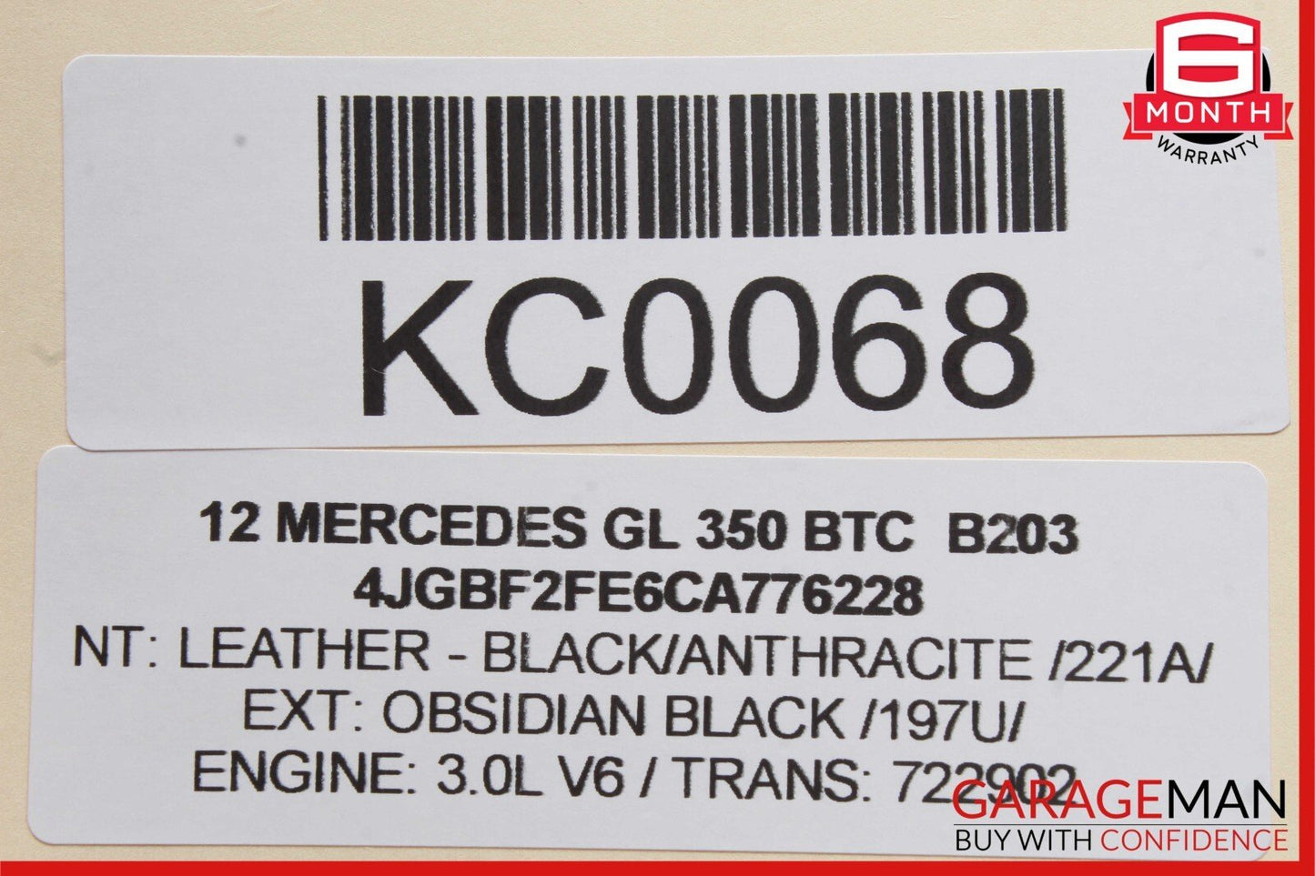 06-12 Mercedes X164 GL350 GL550 Steering Column Trim Shroud Cover Black OEM