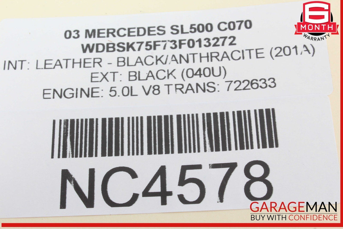 Mercedes-Benz Unknown A2305454432, A2305451932, A2305452332, A2305453832, A2305450201, A2305454632, A0265453232, A2305450832, A2305454832, A2305403150, A2305401550, A2305403450, A0005405150 OEM
