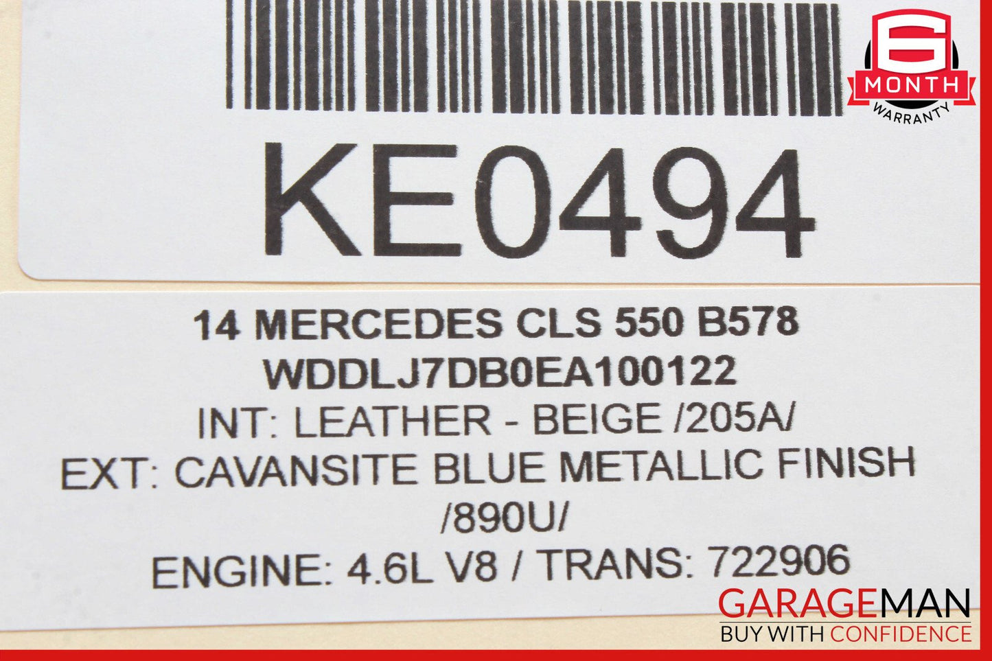 08-18 Mercedes W218 CLS550 C250 E550 Rear Right Side Door Control Module Unit