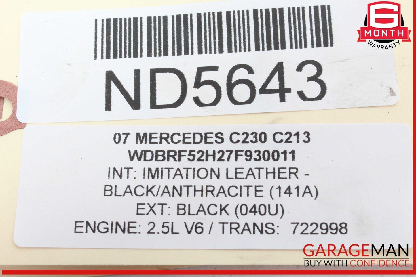01-07 Mercedes W203 C230 C320 C32 AMG Front Right Side Upper Control Arm OEM