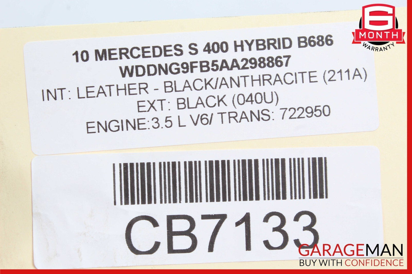 07-14 Mercedes W221 S400 Rear Right / Left Air Airmatic Shock Absorber Strut OEM