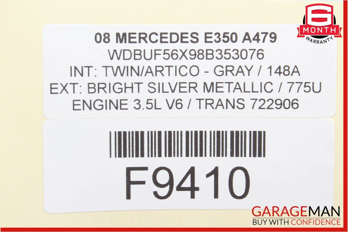 03-09 Mercedes W211 E63 AMG E350 Front Right Side Exterior Door Handle Silver