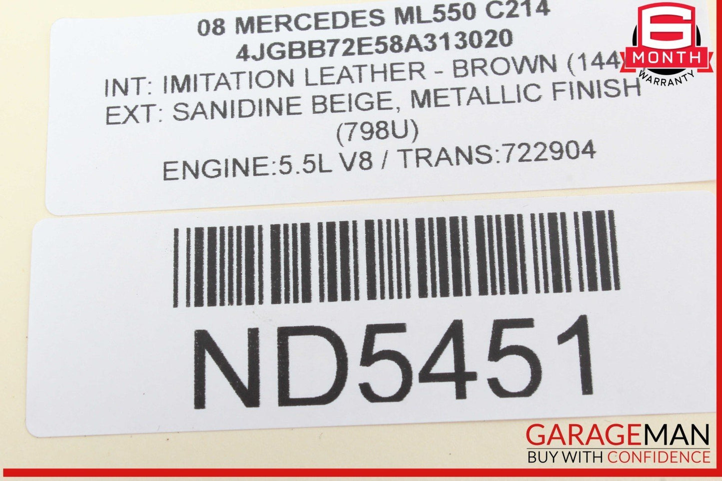 06-13 Mercedes W164 ML550 GL450 R350 Gas Throttle Accelerator Pedal OEM