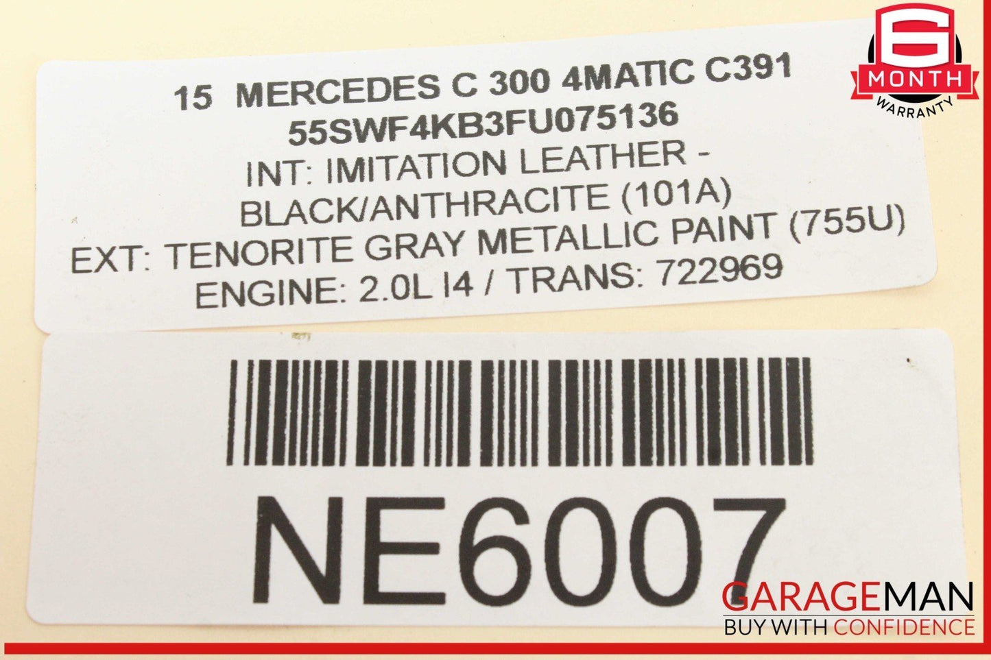 15-20 Mercedes W205 C300 4MATIC Front Left Side Lower Forward Control Arm OEM