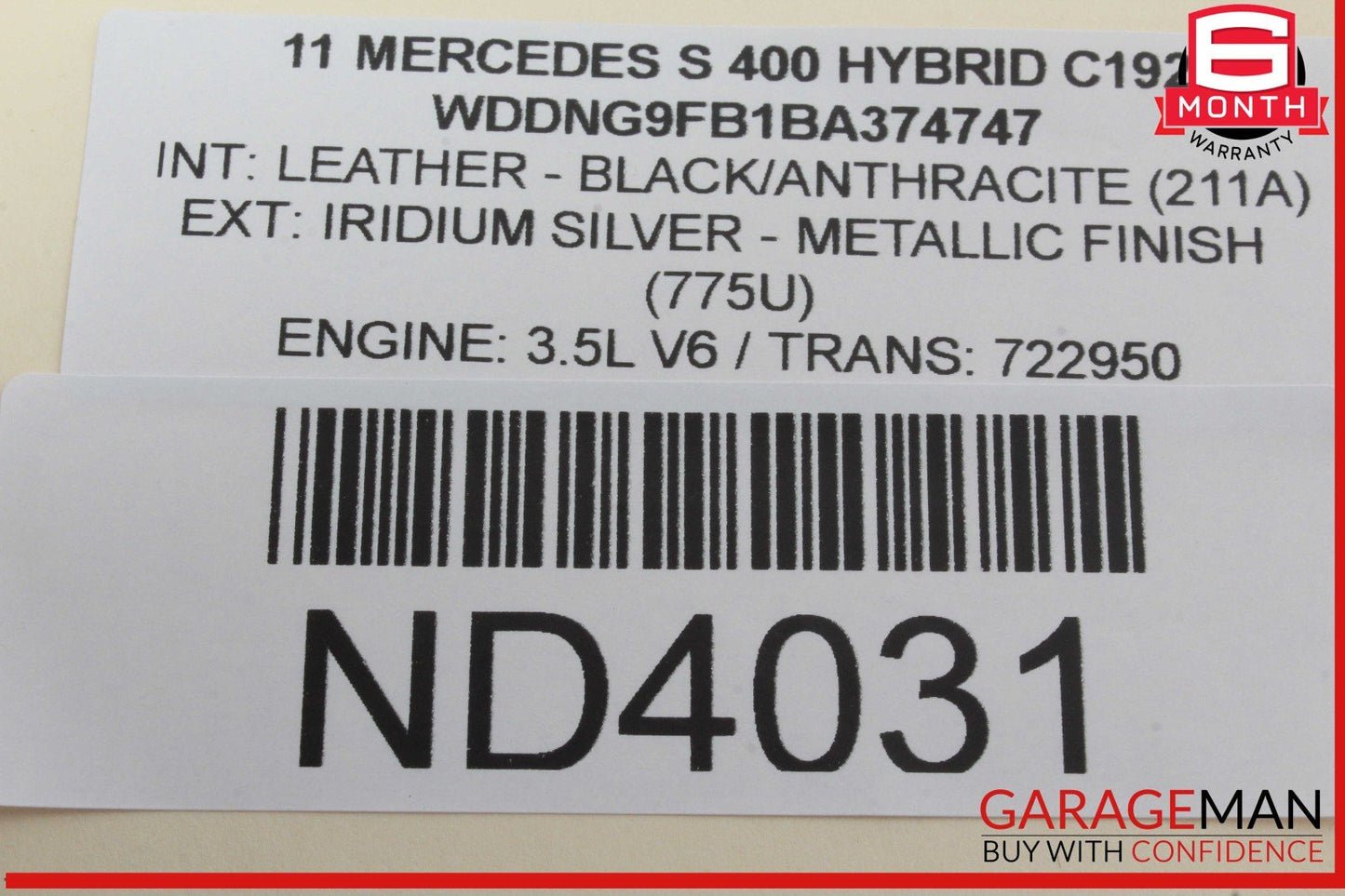 10-13 Mercedes W221 S550 S63 Parktronic Park Assist Warning Sensor OEM