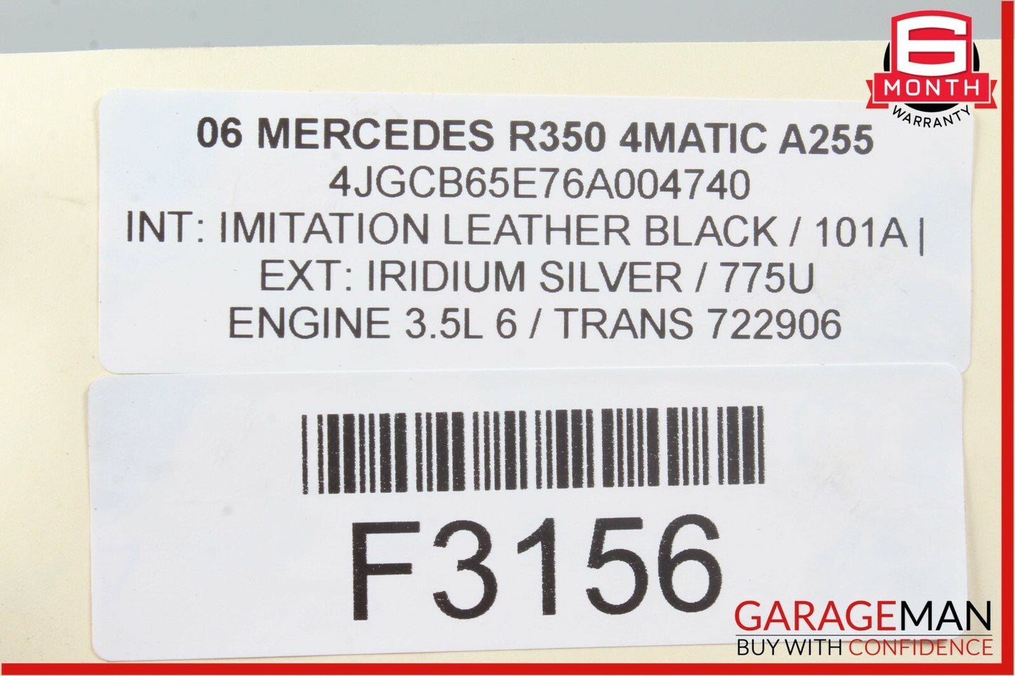 06-10 Mercedes W251 R350 Lower Radiator Tie Bar Support w/ Brackets OEM