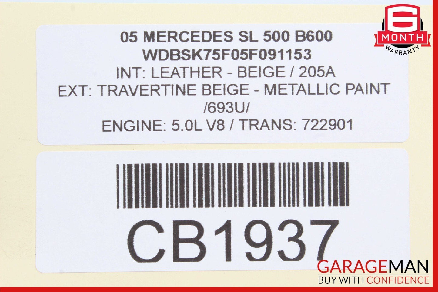 03-12 Mercedes W219 CLS550 Rear Left or Right Side Thrust Control Lower Arm OEM