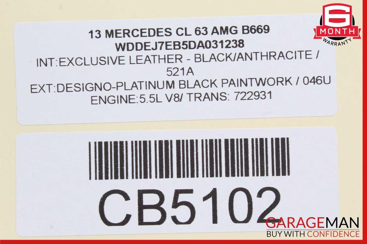 00-12 Mercedes CL500 CLK500 SL600 CL55 Front Left Side Window Regulator Motor