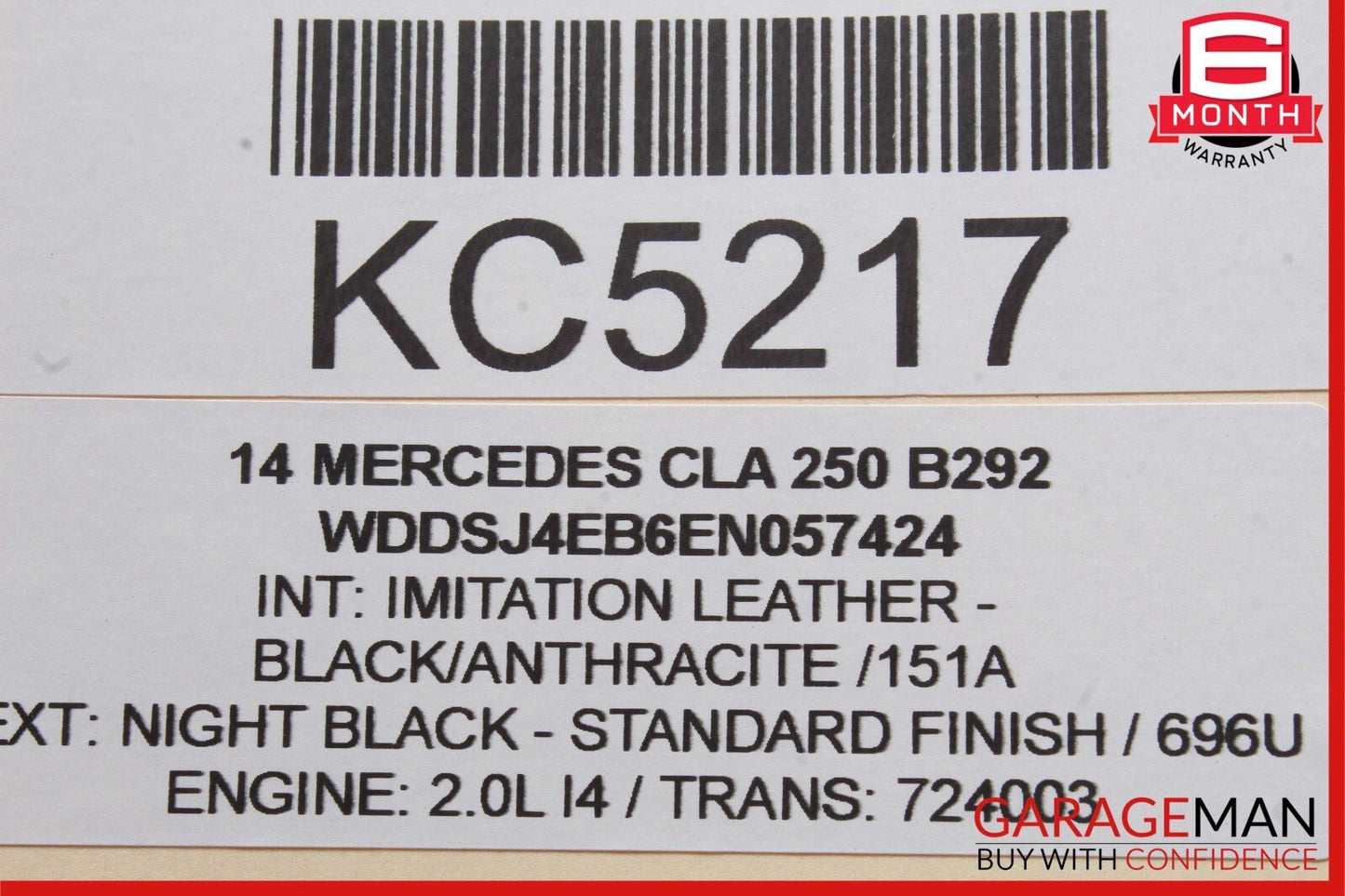14-18 Mercedes W117 CLA250 Front Left Driver Side Door Window Regulator Motor