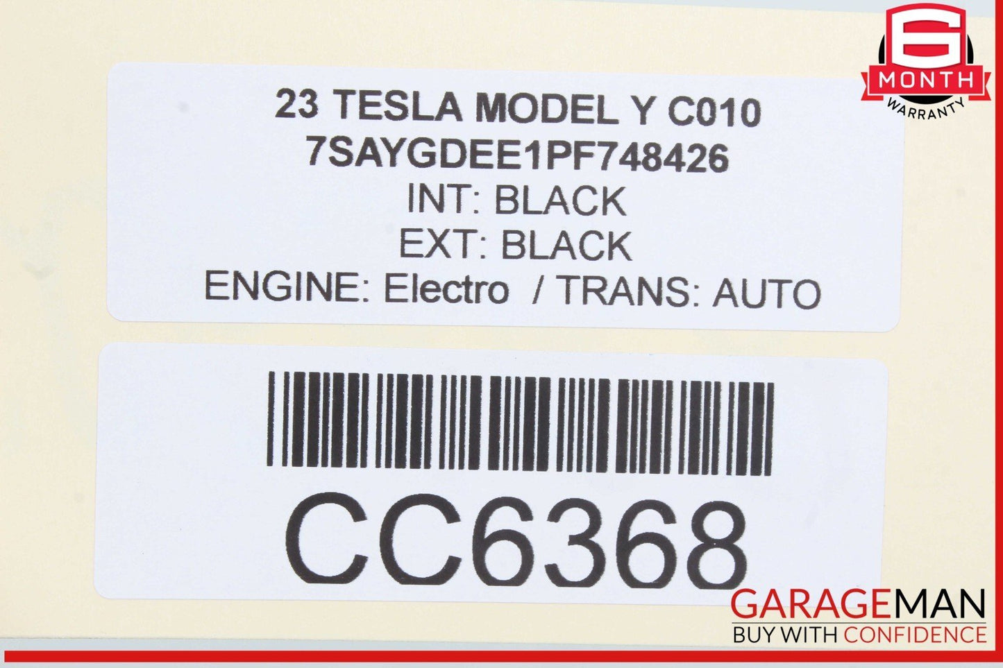 20-23 Tesla Model Y Rear Right Passenger Seat Cushion w/ Frame Black OEM