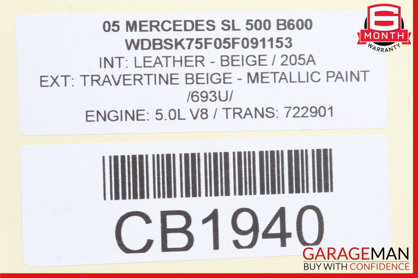 03-11 Mercedes E350 CLS550 SL500 Rear Left Side Upper Lateral Control Arm