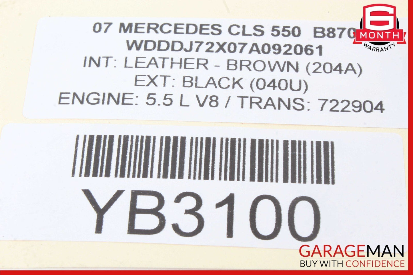 06-11 Mercedes W219 CLS500 Rear Right Passenger Side Door Lock Latch Actuator