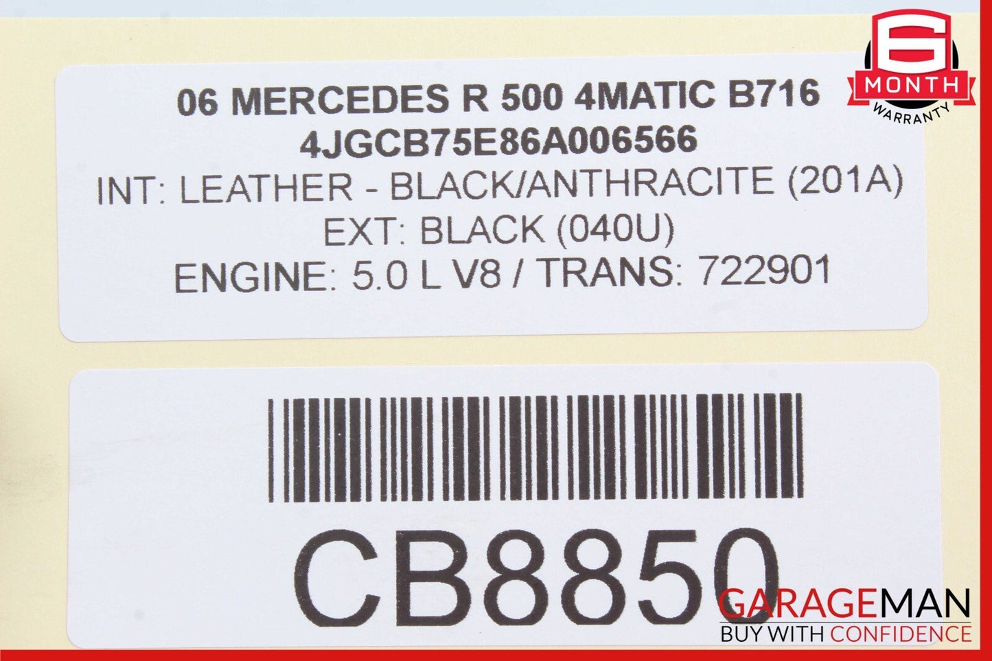 06-13 Mercedes W251 R500 ML350 Rear Left or Right Upper Control Arm OEM