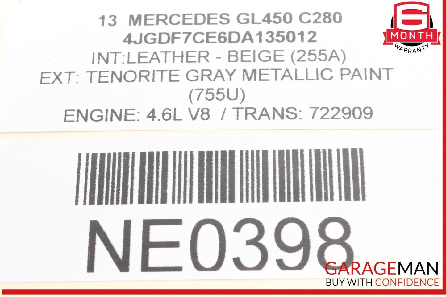 12-19 Mercedes X166 GL450 GLS550 Rear Right or Left Side Half Axle Shaft OEM