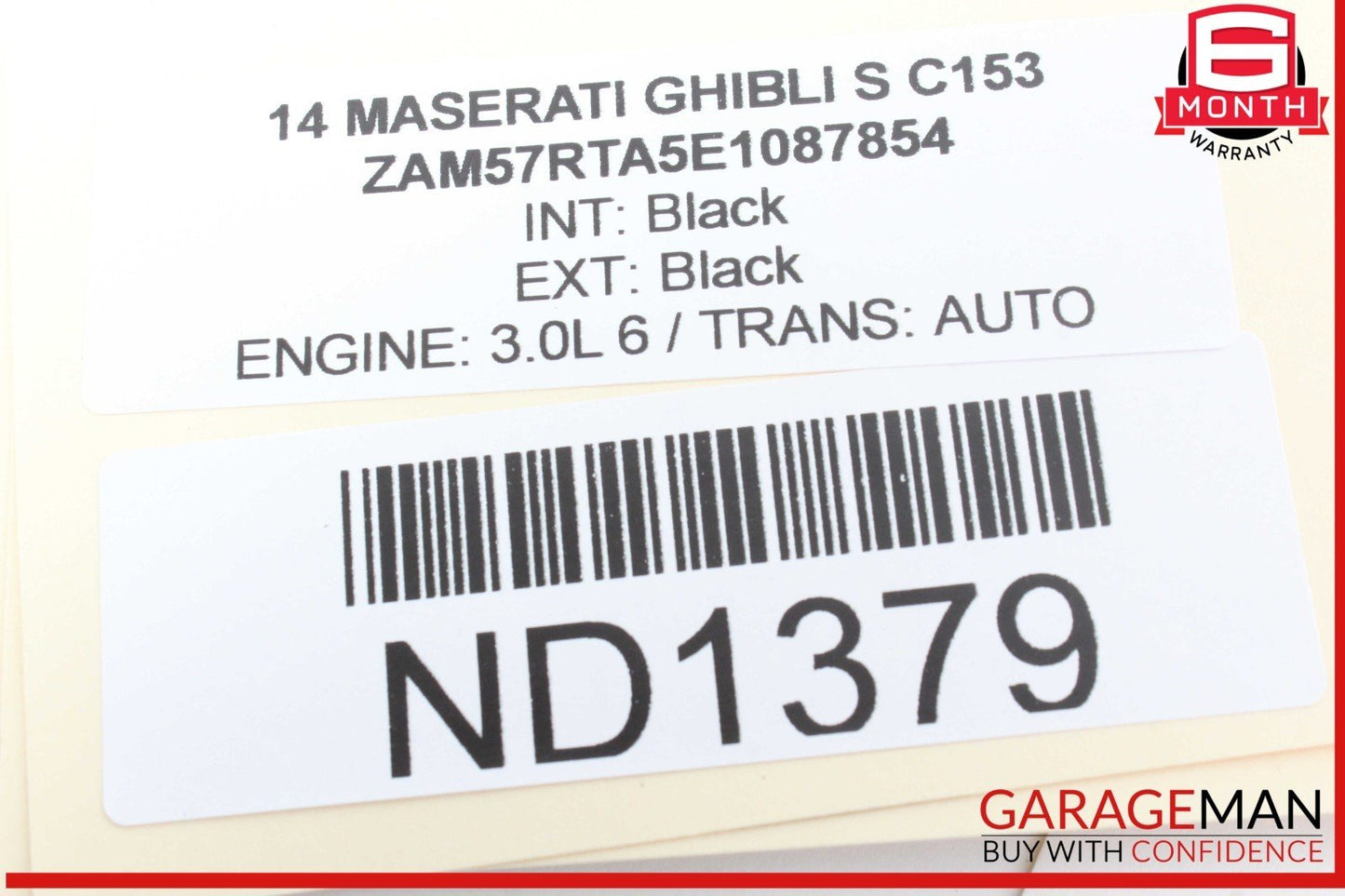 14-17 Maserati Ghibli S Dash Dashboard Instrument Panel Analog Clock 670021647