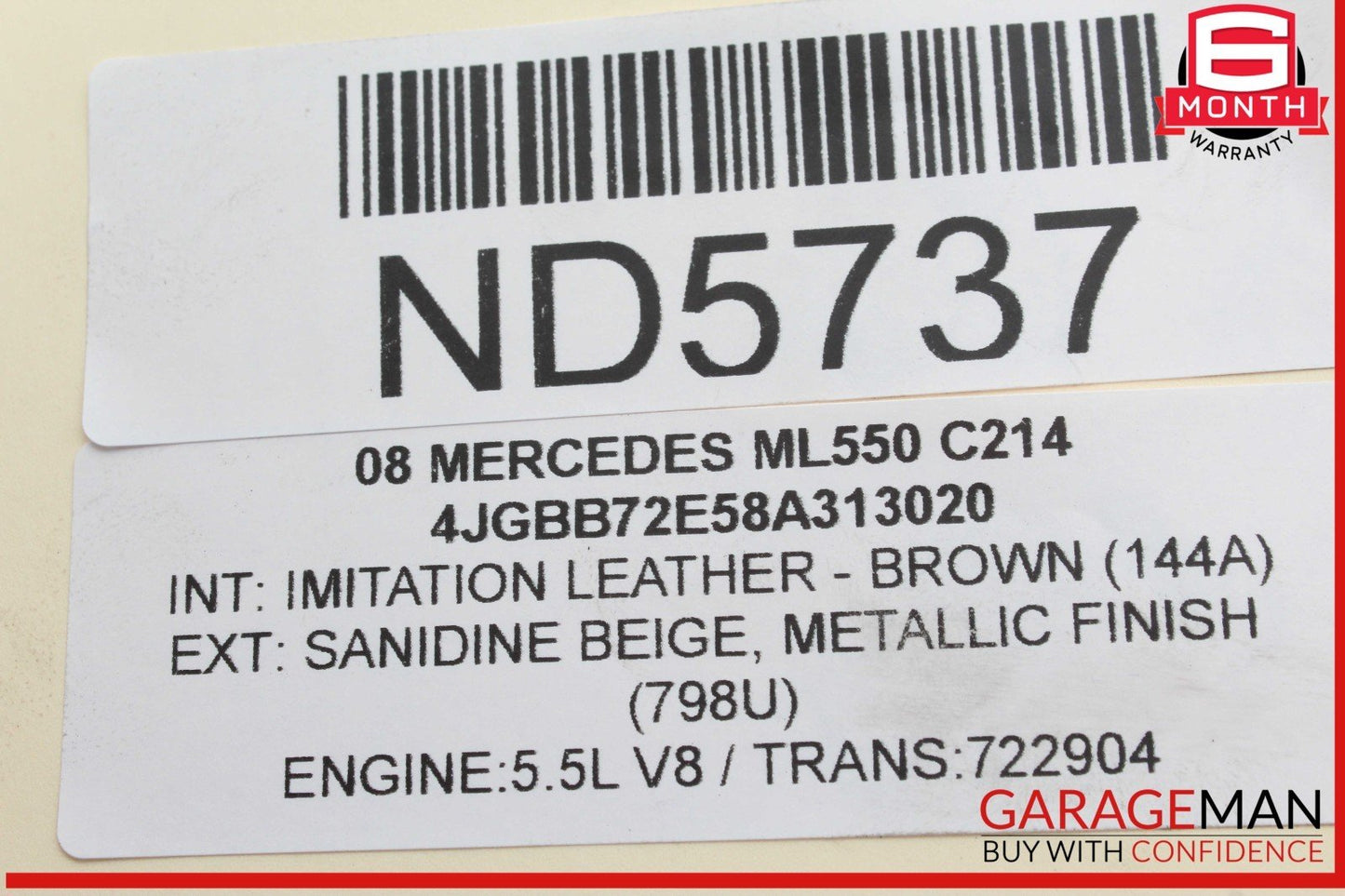 06-12 Mercedes W164 ML550 GL450 Front Left Driver Side CV Axle Shaft Driveshaft
