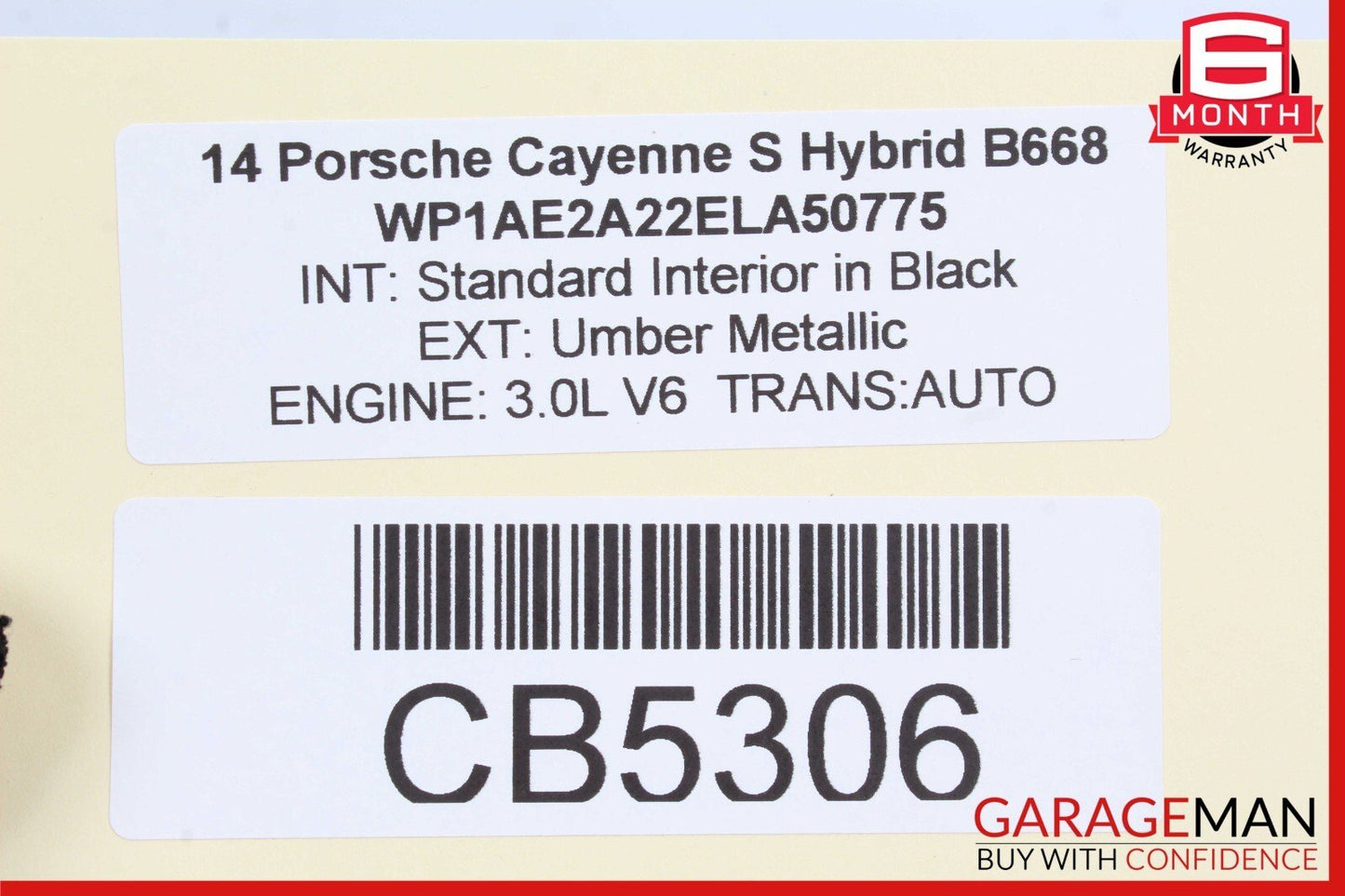 11-18 Porsche Cayenne 958 S Front Right Side Sun Visor Shade Cover Black OEM