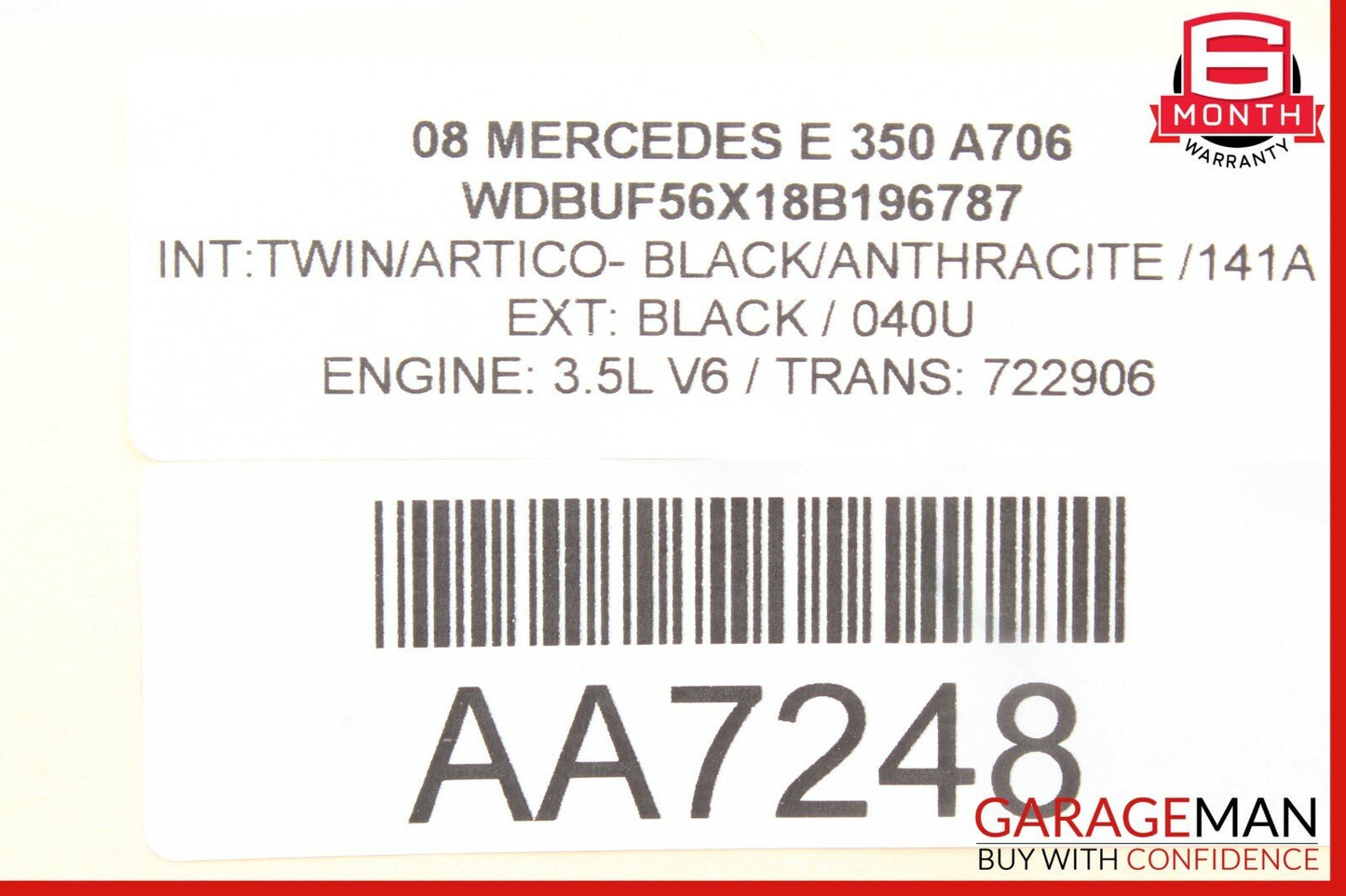 03-09 Mercedes W211 E350 E550 Rear Left Exterior Door Handle Assembly Black