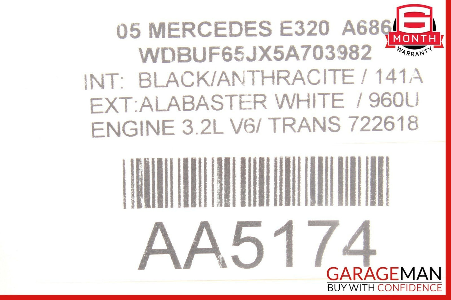 03-09 Mercedes W211 E320 E350 Front Left Side Lower Control Arm RWD