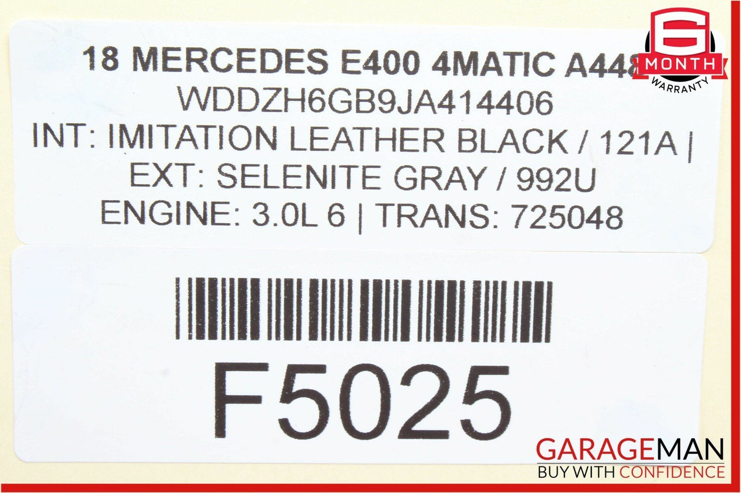 16-18 Mercedes W213 E300 E400 Radiator Coolant Overflow Expansion Reservoir Tank