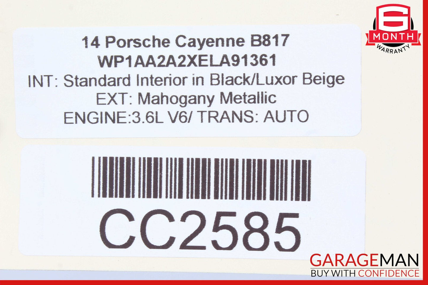 11-17 Porsche Cayenne 958 Rear Right Side Complete Seat Cushion Assembly OEM