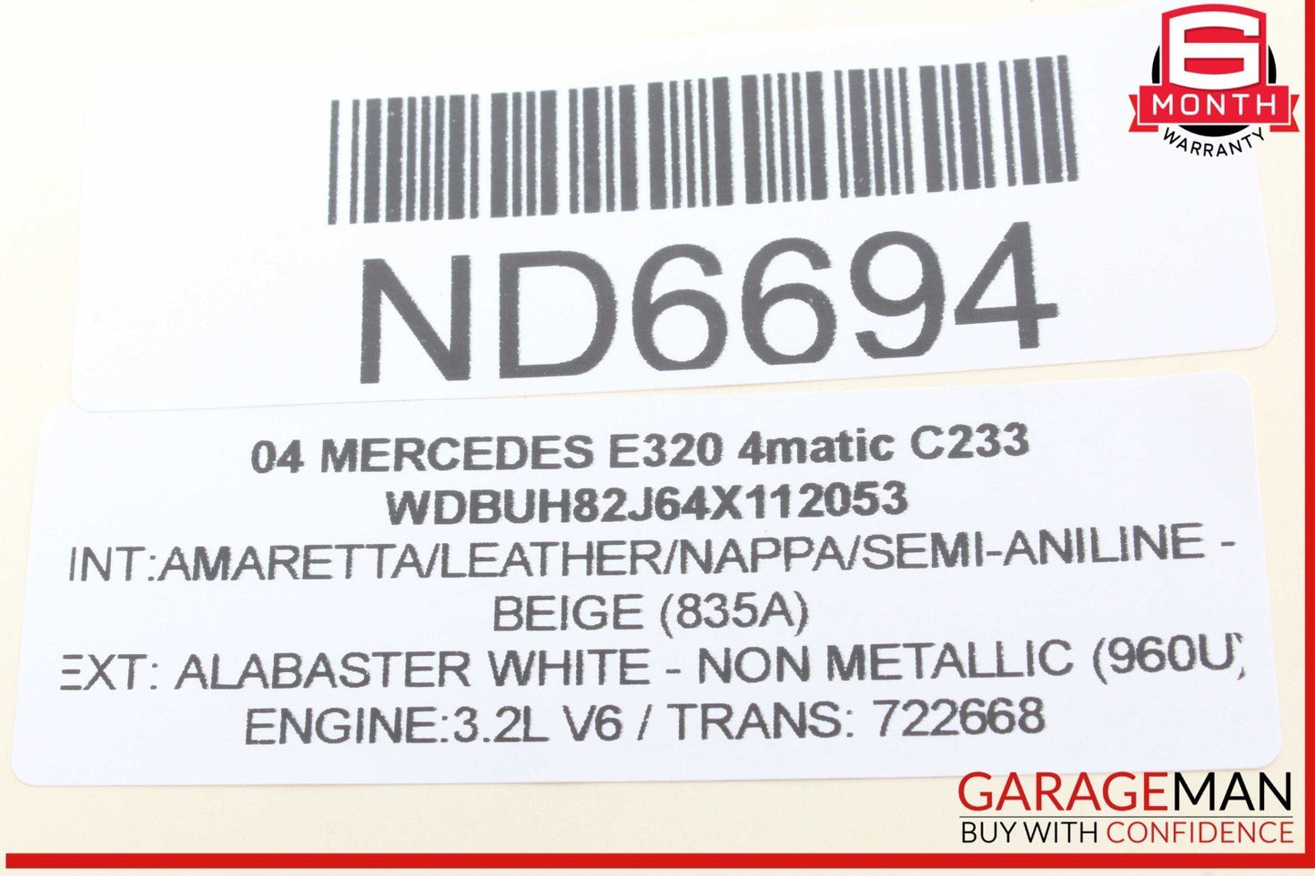 03-09 Mercedes W211 E320 4MATIC Rear Trunk Lid Release Handle 2117400393 OEM