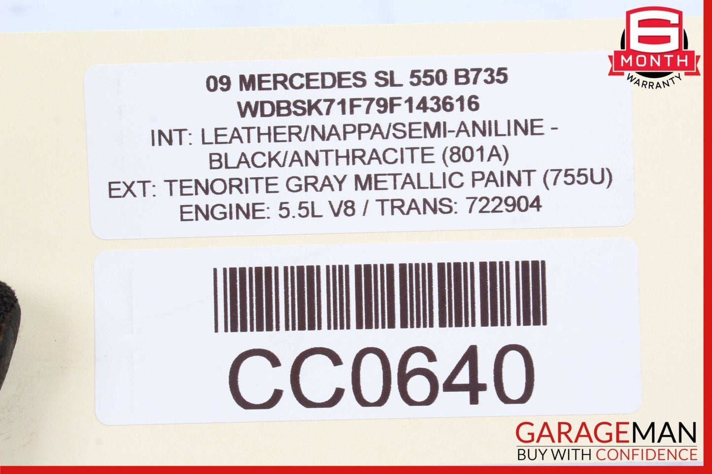 07-12 Mercedes R230 SL550 Rear Right or Left Side Driveshaft CV Half Shaft Axle