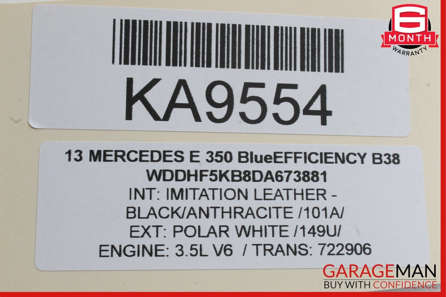 08-16 Mercedes E250 GLK350 E350 Rear Left Door Window Regulator Motor Unit