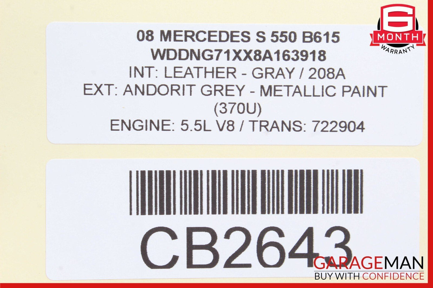 07-09 Mercedes W221 S550 S63 AMG CL550 Rear Trunk Fuse Box Module 2215408301 OEM