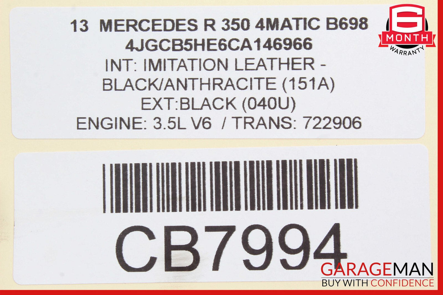Mercedes W251 R350 GL550 Rear Left or Right Upper Control Arm OEM