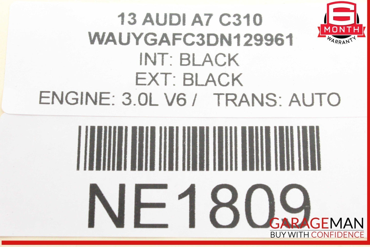 09-18 Audi A7 S4 A4 Rear Right Passenger Side Upper Control Arm 8K0505324H OEM