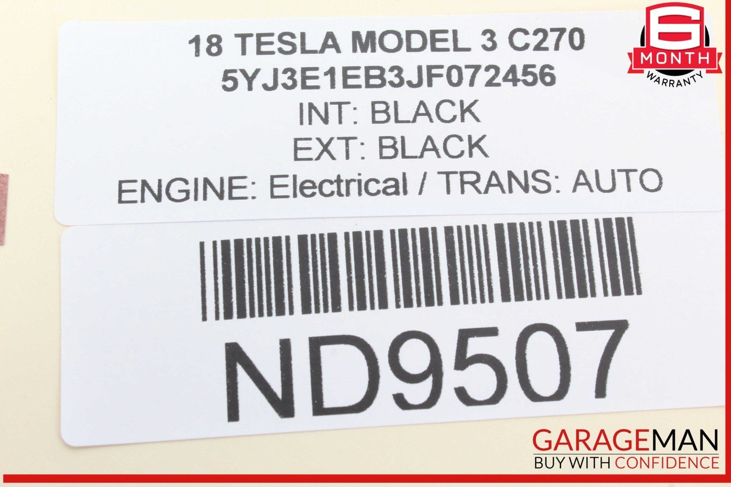 17-23 Tesla Model 3 Rear Left Driver Side Door Lock Latch Actuator 106897000F
