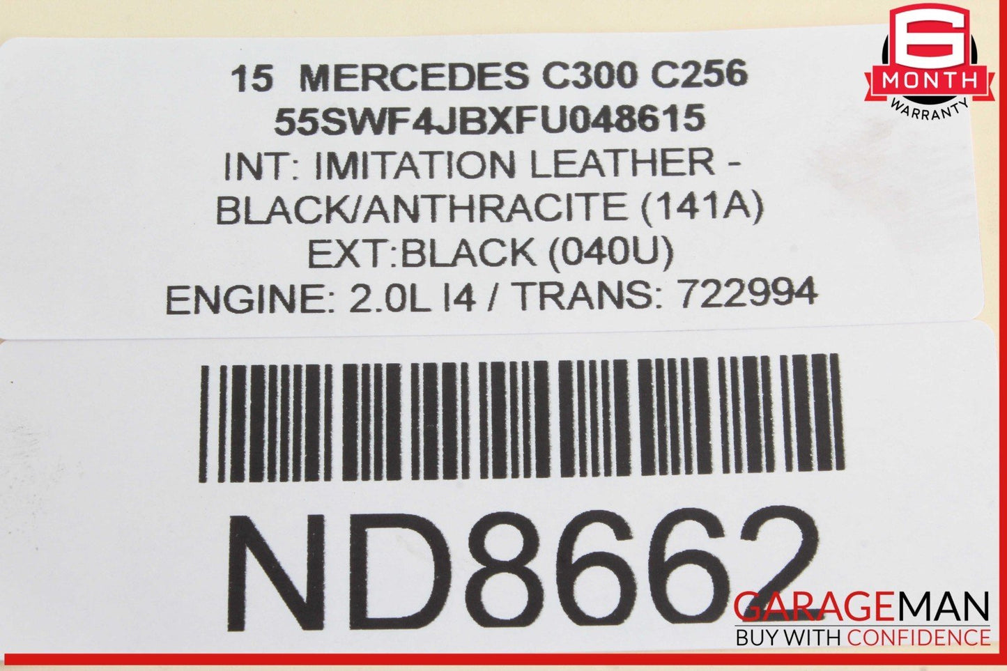 15-20 Mercedes W205 C300 C400 Front Right Passenger Side Curved Control Arm OEM