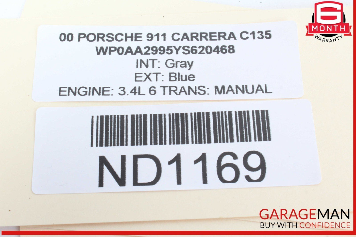 99-01 Porsche Carrera 911 996 Rear Left or Rear Right Side Axle CV Shaft OEM