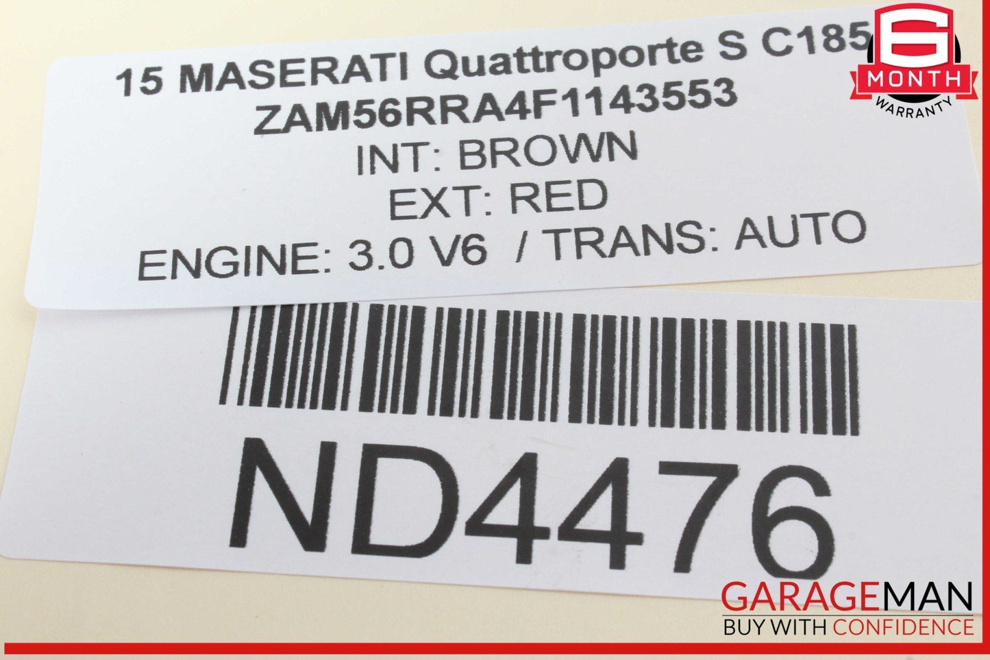 14-17 Maserati Quattroporte S Rear Right or Left Upper Control Arm 670007252 OEM